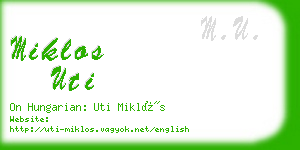 miklos uti business card